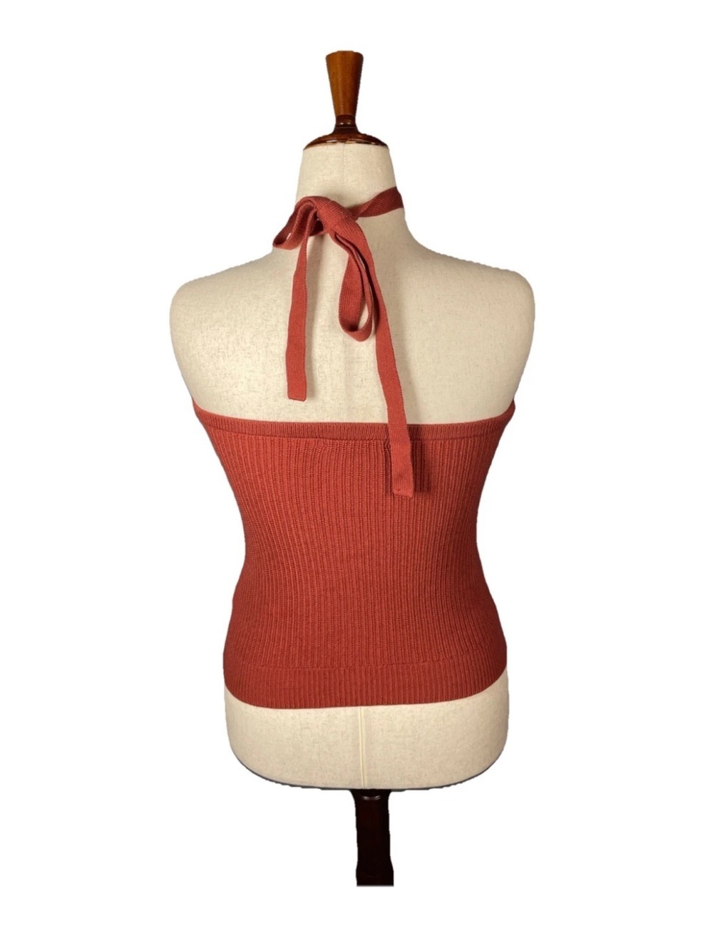 J Crew Cotton Cashmere Blend Halter Sweater Tank Womens Small Knit Quiet Luxury - Picture 3 of 6